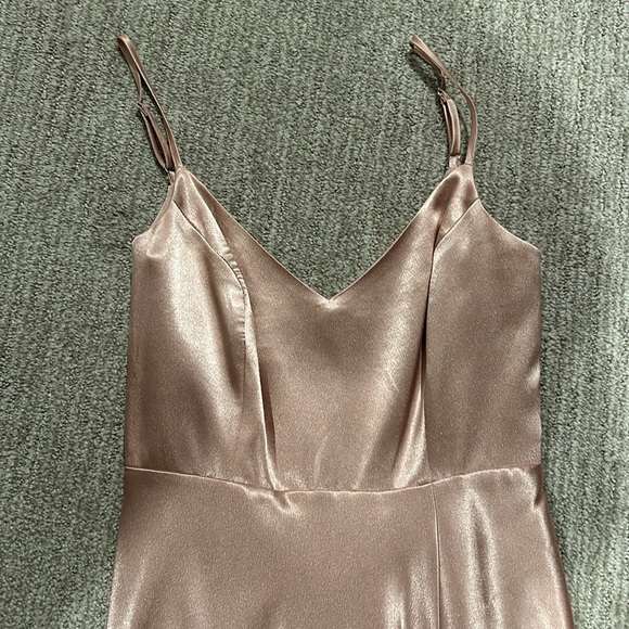 Birdy Grey pink satin maxi dress (bridesmaid), size XS, worn once - Picture 2 of 3